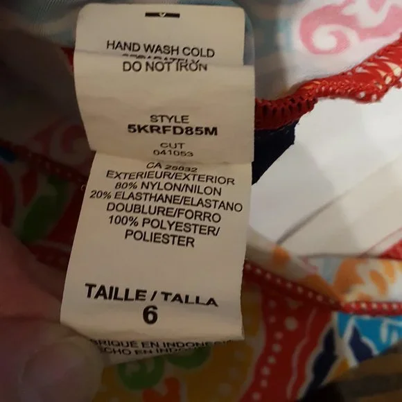 Chaps Halter Paisley Floral Tankini Top Swimsuit Size 6 - Picture 11 of 11